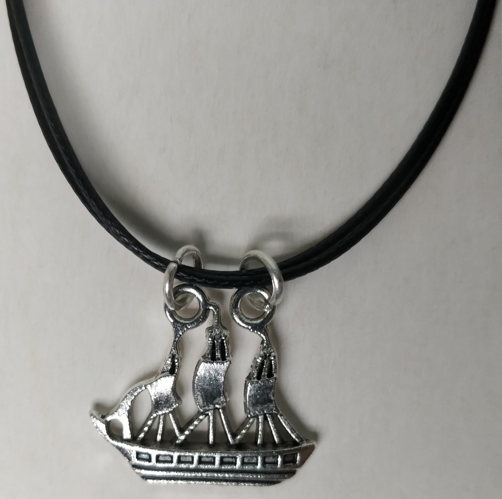 Necklace pendant medallion ship boat