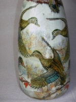 Bottle decoupage Ducks