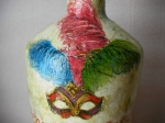 Bottle decoupage Carnival