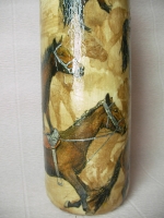 Bottle decoupage Horses