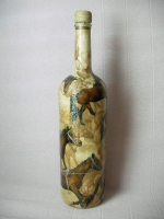 Bottle decoupage Horses
