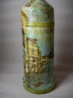 Bottle decoupage Venice