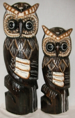 Wooden plastic Owl, statuette, sculpture 40 cm