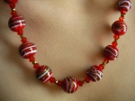 Necklace Red glass