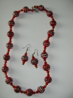 Necklace Red glass