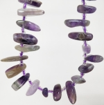 Necklace natural amethyst