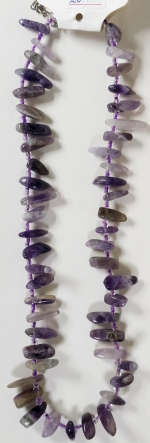 Necklace natural amethyst