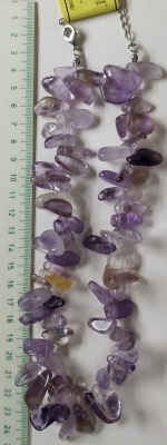 Necklace natural amethyst