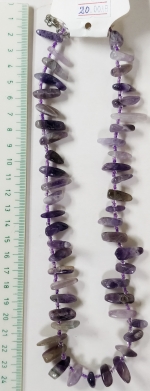 Necklace natural amethyst