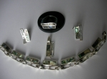 Bracelet silver colored pearl