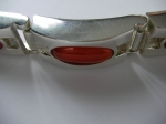 Bracelet - segment, carnelian, silver