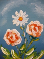 Picture with flowers painting