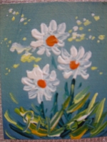 Picture with flowers painting