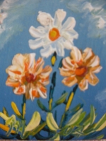 Picture with flowers painting