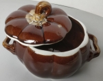Ceramic pot in the shape of a pumpkin