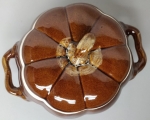 Ceramic pot in the shape of a pumpkin