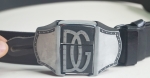 Leather belt 128 cm DG