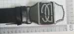 Leather belt 128 cm DG