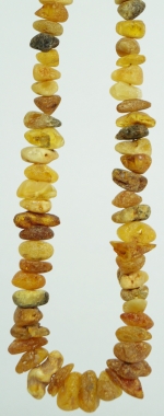 Necklace uncultured natural amber