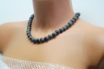 Necklace falcon s eye natural stone