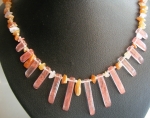 Necklace Pink quartz