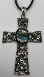 Necklace mother of pearl cross