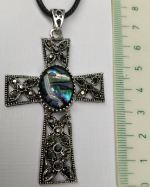 Necklace mother of pearl cross