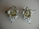 Necklace and earrings - flowers