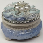 Jewelry box, round porcelain little box