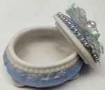 Jewelry box, round porcelain little box