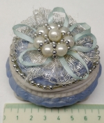 Jewelry box, round porcelain little box