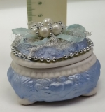 Jewelry box, round porcelain little box