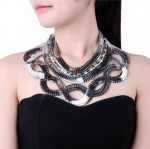 Metal necklace SNAKE