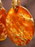 Earrings natural stone