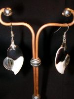Обеци естествен цветен седеф