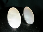 Silver earrings pearl