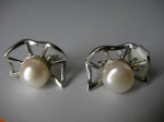 Earrings silver pearl