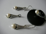 Earrings silver pearl