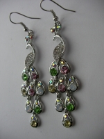Earrings peacock