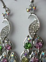 Earrings peacock