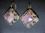 Earrings amethyst
