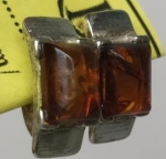 Earrings natural amber