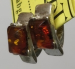 Earrings natural amber