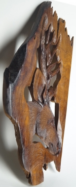 Pano wall teak tree dear