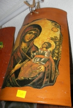 Icon Mary on tile