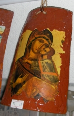 Icon Mary on tile