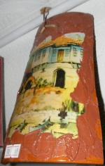 Tile with Nessebar houses