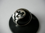 Ring silver onyx