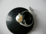 Ring silver pearl