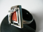 Carnelian silver ring